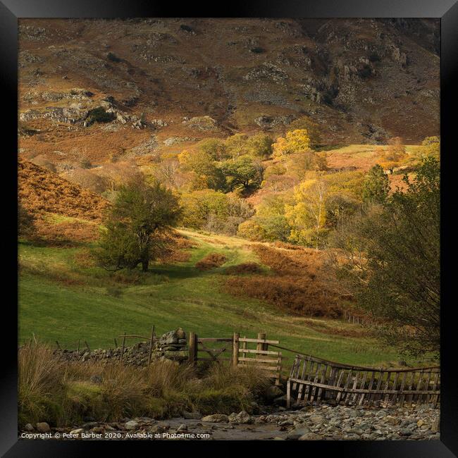 Lake District glow Framed Print by Peter Barber