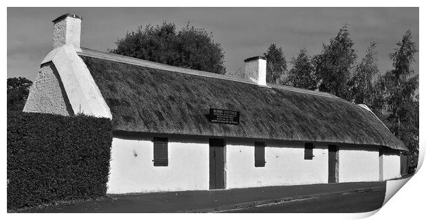  Burns Cottage, birthplace of Rabbie Burns Print by Allan Durward Photography