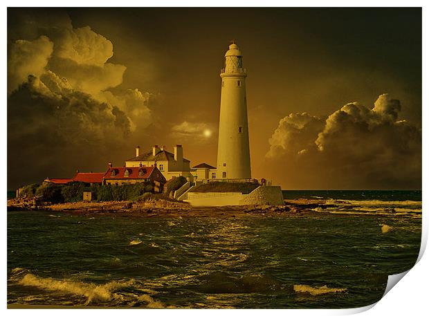 St Marys Lighthouse Print by Richie Fairlamb