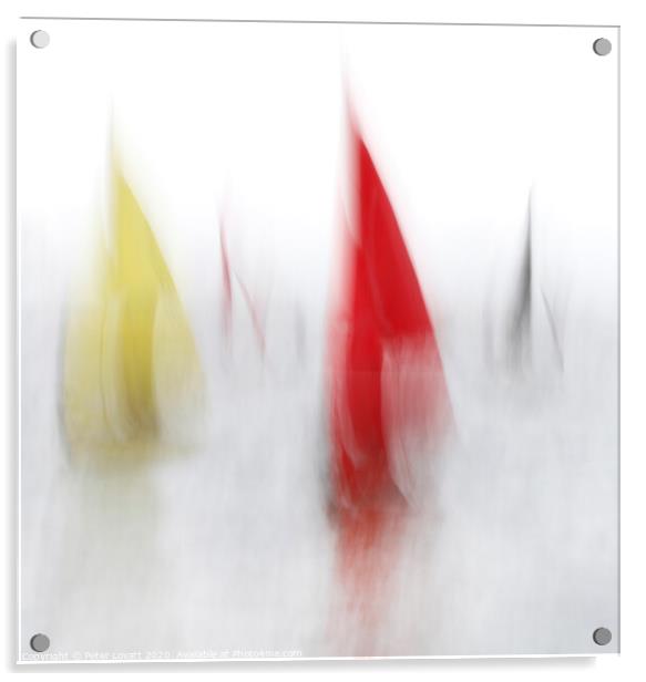 Red Sail Acrylic by Peter Lovatt  LRPS