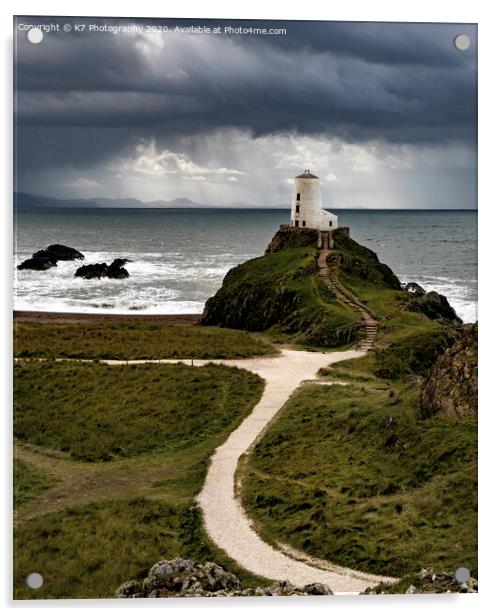 Llanddwyn Lighthouse, Anglesey Acrylic by K7 Photography