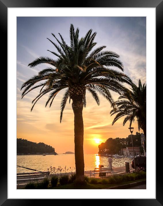 Summer nights in Cavtat Framed Mounted Print by Naylor's Photography