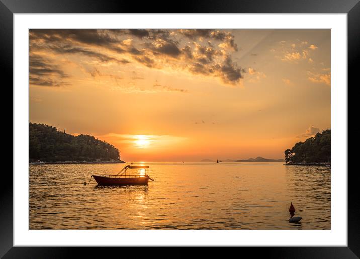 Time to eat in Cavtat Framed Mounted Print by Naylor's Photography
