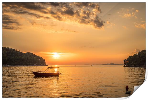 Time to eat in Cavtat Print by Naylor's Photography
