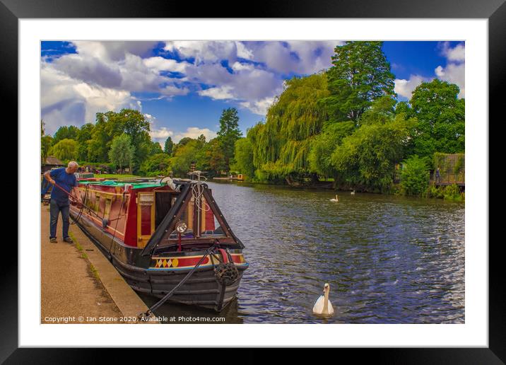Canal boat  Framed Mounted Print by Ian Stone