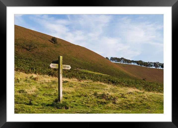 Traidtional sign post on the North Yorkshire Moors Framed Mounted Print by Jason Wells