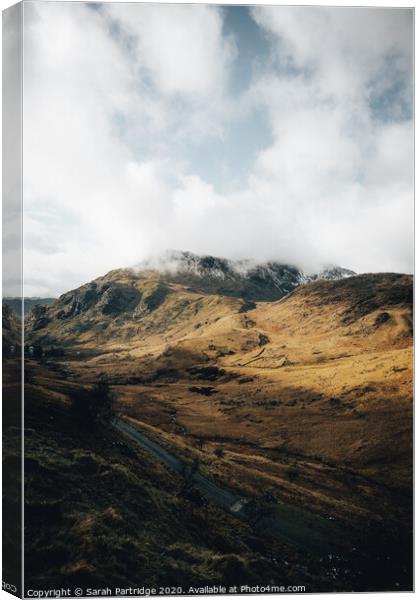 Beautiful Welsh Mountains Canvas Print by Sarah Partridge