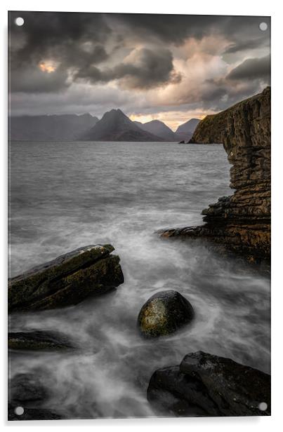 Elgol Storm Acrylic by Paul Andrews