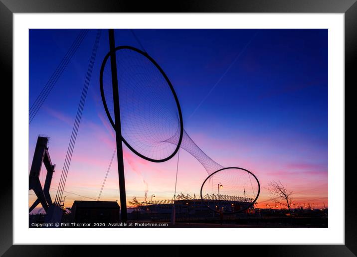 Sunrise behind the tees Valley Giant, Temenos Framed Mounted Print by Phill Thornton