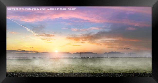 Sunrise over the Mountains of Snowdonia Framed Print by K7 Photography