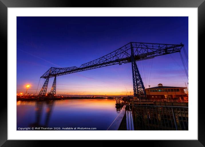 Tees Transporter bridge. No.2  Framed Mounted Print by Phill Thornton