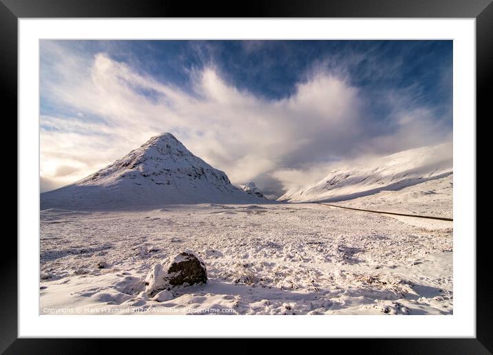 Glencoe Snow Framed Mounted Print by Mark Pritchard