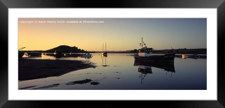 Dawn at Alnmouth, England Framed Mounted Print by Navin Mistry