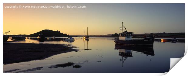 Dawn at Alnmouth, England Print by Navin Mistry