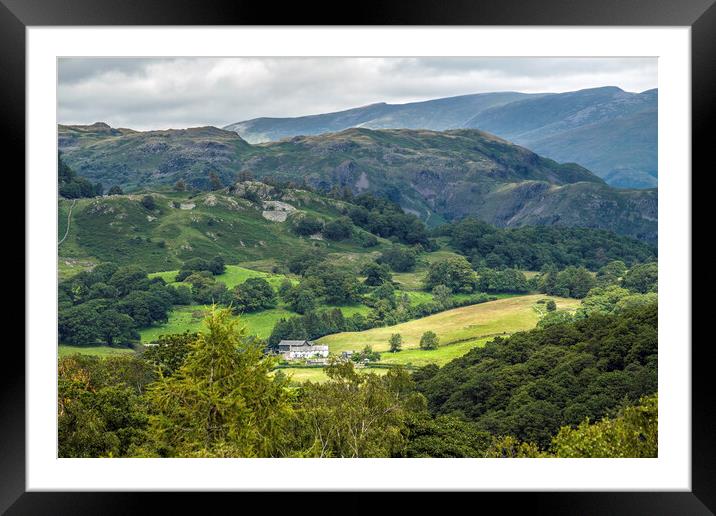 Lake District Landscape from Hodge Close Quarry Framed Mounted Print by Nick Jenkins