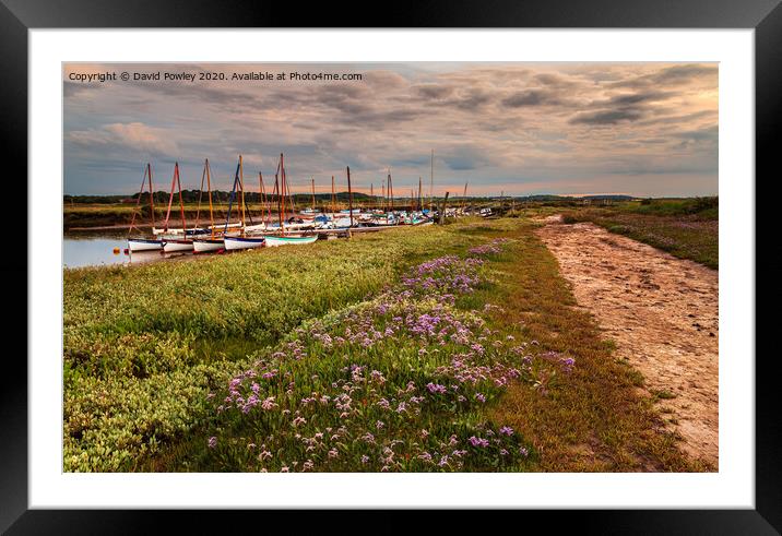 Evening light over Morston Framed Mounted Print by David Powley