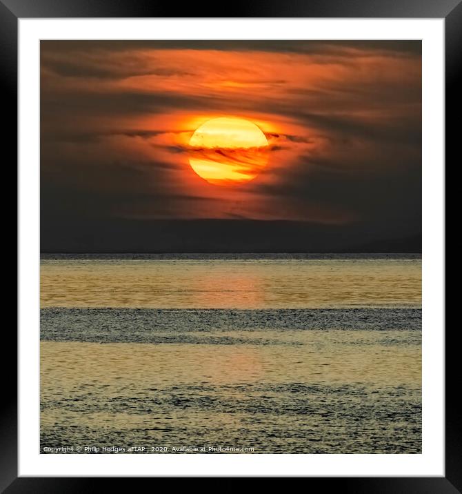 Sunrise from the Mull of Kintyre Framed Mounted Print by Philip Hodges aFIAP ,
