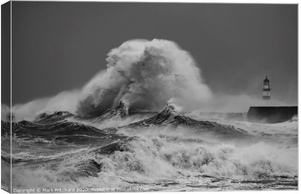 Stormy Sea Canvas Print by Mark Pritchard