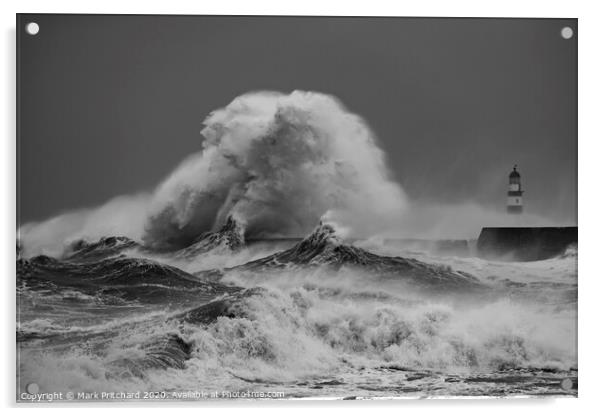 Stormy Sea Acrylic by Mark Pritchard