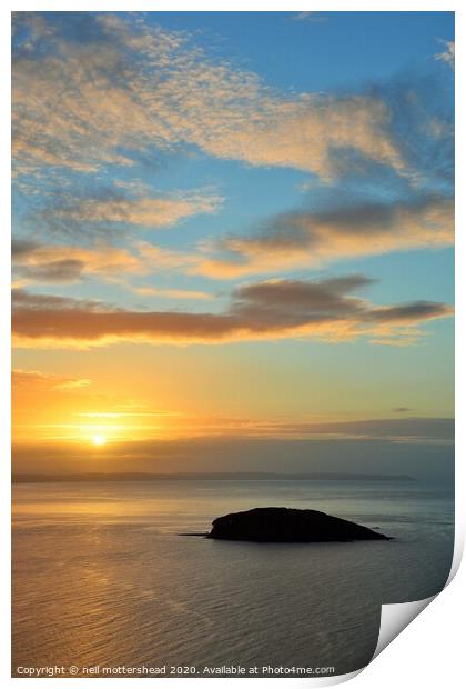 Sunrise & Clouds Over Looe Bay. Print by Neil Mottershead
