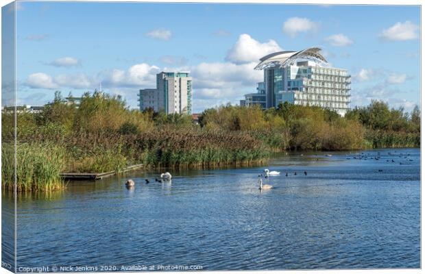 Cardiff Bay Wetlands Centre South Wales Canvas Print by Nick Jenkins