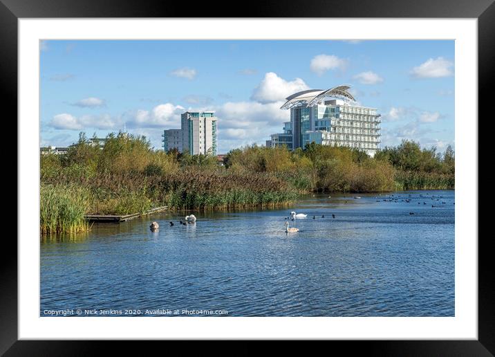Cardiff Bay Wetlands Centre South Wales Framed Mounted Print by Nick Jenkins