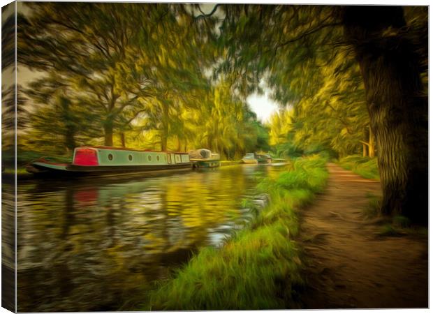The Wey Navigation Canvas Print by Clive Eariss