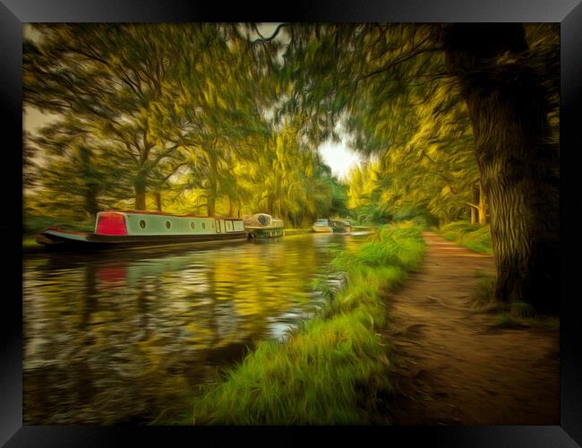 The Wey Navigation Framed Print by Clive Eariss