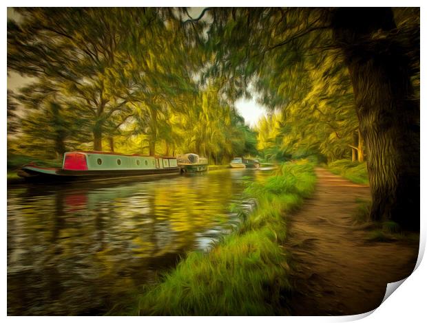 The Wey Navigation Print by Clive Eariss
