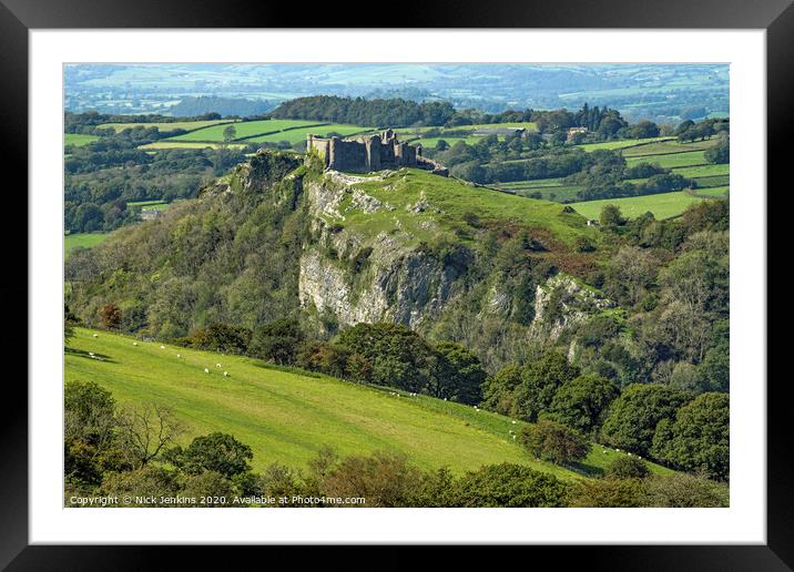 Carreg Cennen Castle Black Mountain South Wales Framed Mounted Print by Nick Jenkins