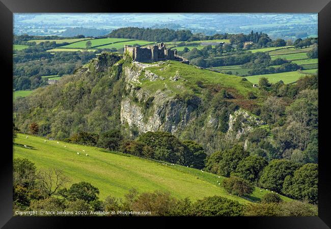 Carreg Cennen Castle Black Mountain South Wales Framed Print by Nick Jenkins