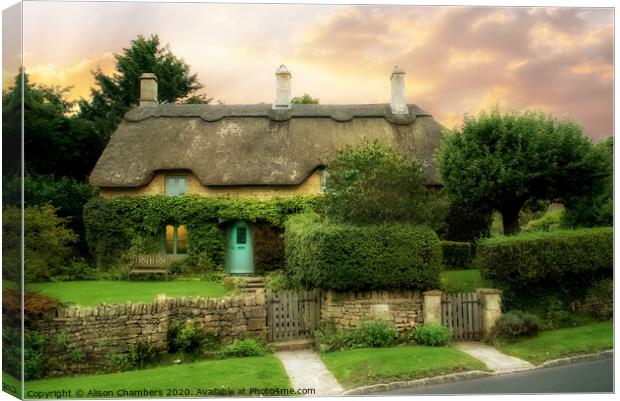 Chipping Campden Cottage Canvas Print by Alison Chambers