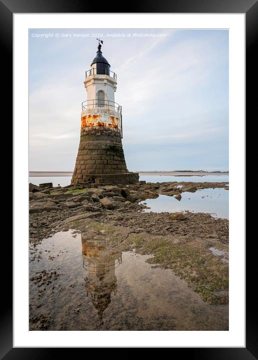 Plover Scar Lighthouse Framed Mounted Print by Gary Kenyon