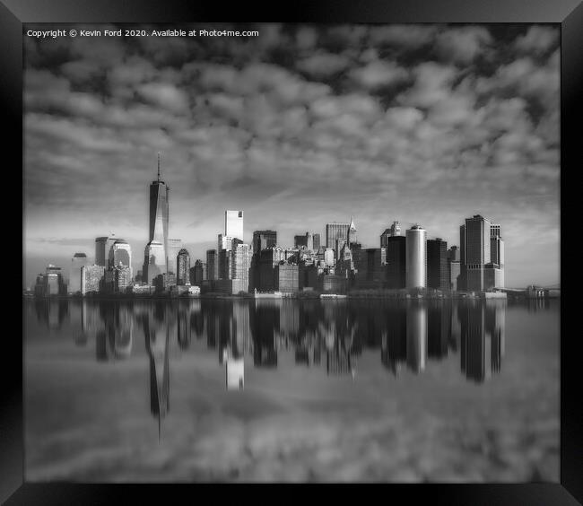 Lower Manhattan Skyline Framed Print by Kevin Ford