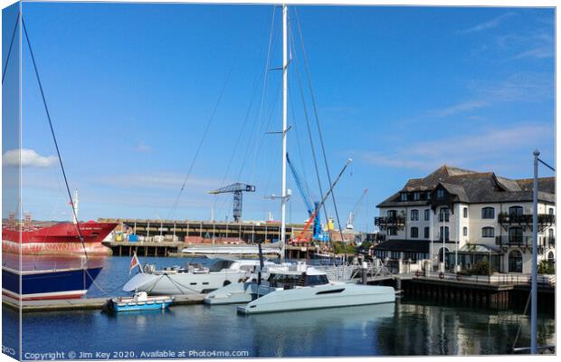 Falmouth Harbour Cornwall Canvas Print by Jim Key
