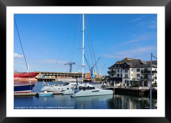 Falmouth Harbour Cornwall Framed Mounted Print by Jim Key