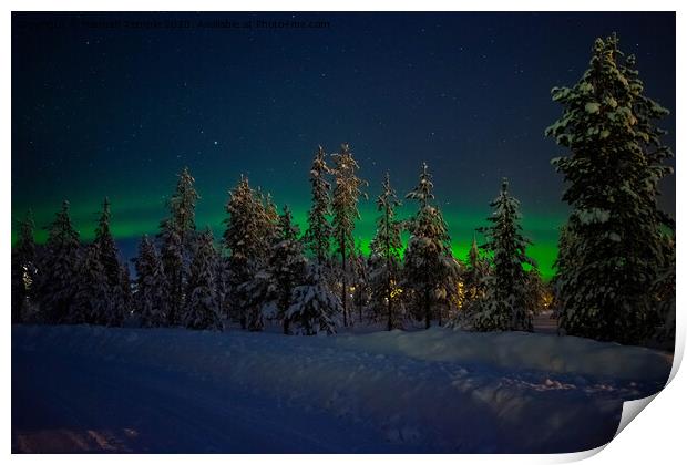 Northern Lights Print by Hannah Temple