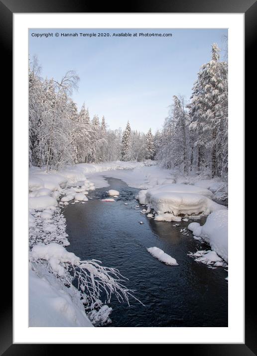Winter river  Framed Mounted Print by Hannah Temple