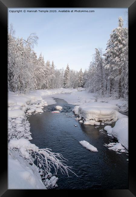 Winter river  Framed Print by Hannah Temple