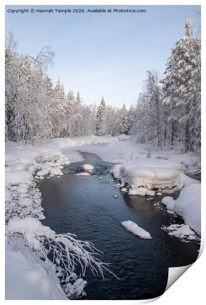 Winter river  Print by Hannah Temple