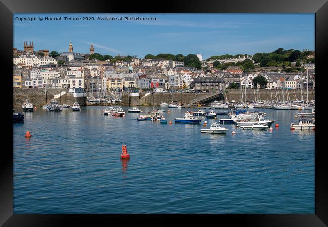 St Peter Port Harbour Framed Print by Hannah Temple