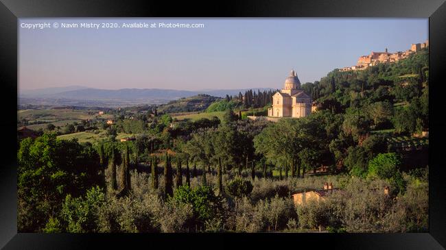 Church of San Bagio, Montepulchinao, Italy Framed Print by Navin Mistry