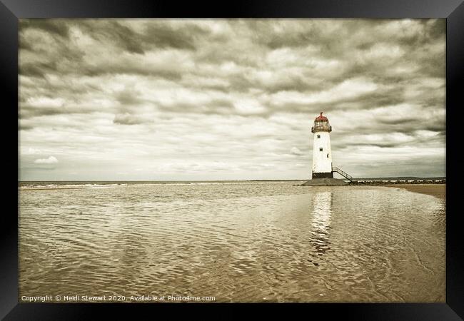 Point of Ayr Lighthouse Framed Print by Heidi Stewart