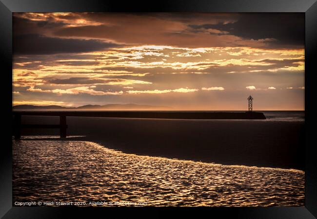 Rhyl Beach Sunset Framed Print by Heidi Stewart