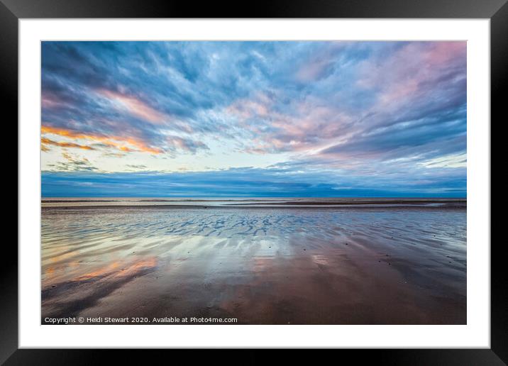 Rhyl Beach Sunset Framed Mounted Print by Heidi Stewart