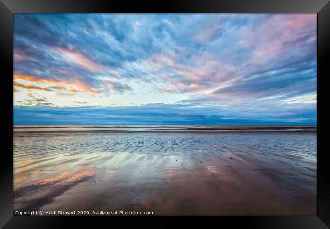 Rhyl Beach Sunset Framed Print by Heidi Stewart