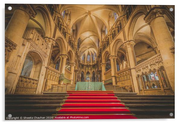 Canterbury Cathedral Acrylic by Shweta Chauhan