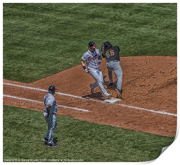 Safe at First Print by Darryl Brooks
