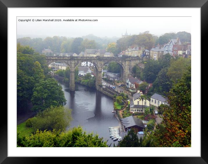 A foggy day in Knaresborough. Outdoor  Framed Mounted Print by Lilian Marshall