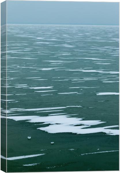 Winter lake Canvas Print by Arpad Radoczy